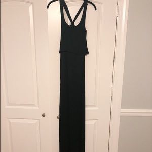 Black, casual, cotton maxi dress